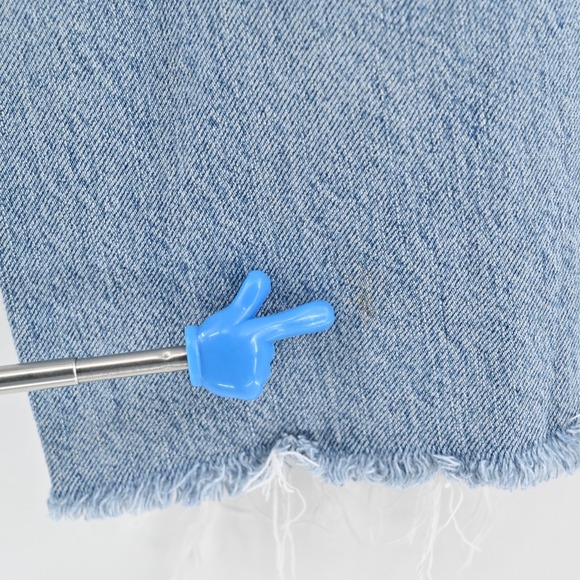 ABERCROMBIE FITCH Womens Retro Mom Jeans Size 6 Blue Denim High Rise Raw Hem - Picture 14 of 14